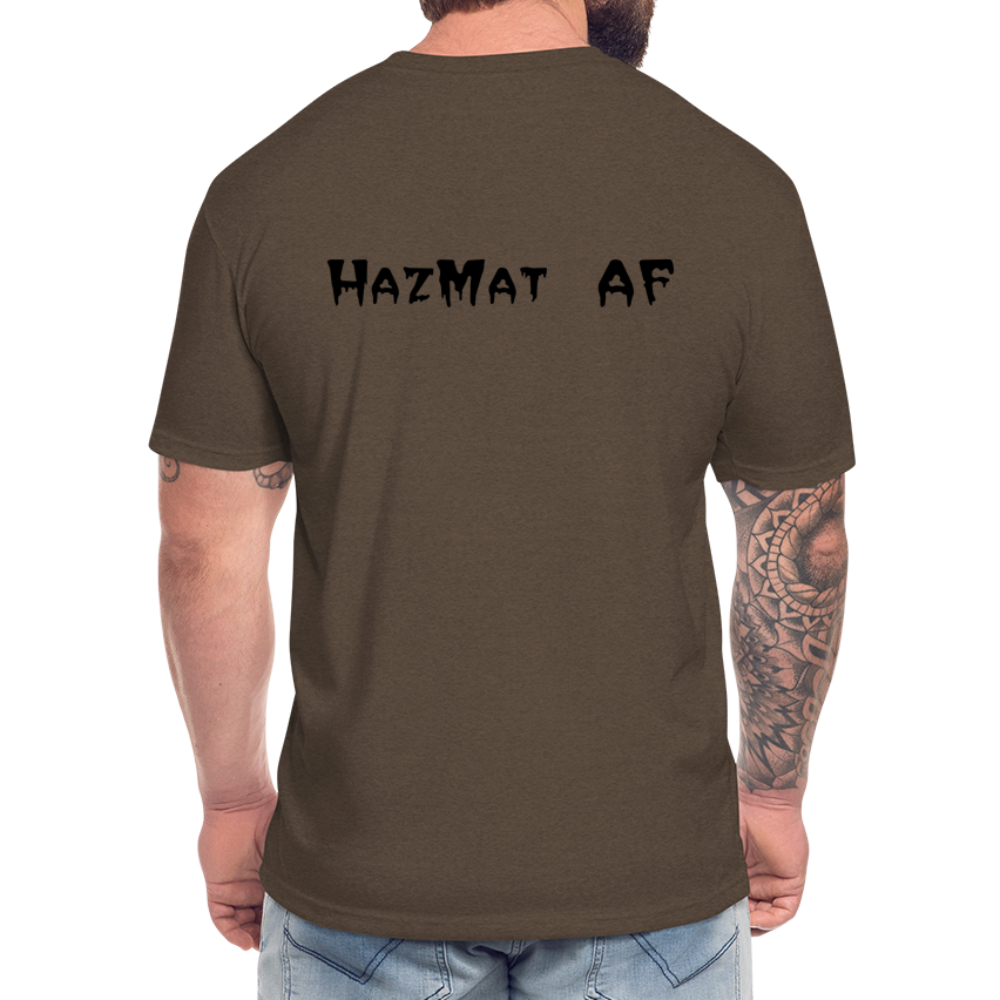 HazMat AF - Fitted Cotton/Poly T-Shirt by Next Level - heather espresso