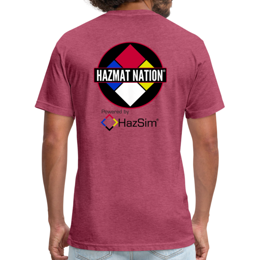 HazSim/HazmatNation Fitted Cotton/Poly T-Shirt by Next Level - heather burgundy