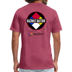 HazSim/HazmatNation Fitted Cotton/Poly T-Shirt by Next Level - heather burgundy