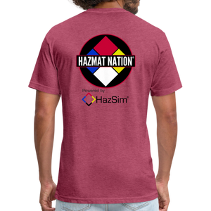 HazSim/HazmatNation Fitted Cotton/Poly T-Shirt by Next Level - heather burgundy