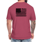 HazSim USA T-Shirt by Next Level - heather burgundy