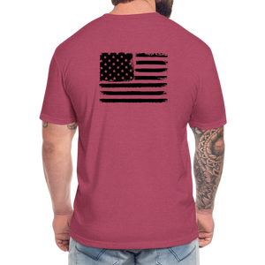 HazSim USA T-Shirt by Next Level - heather burgundy