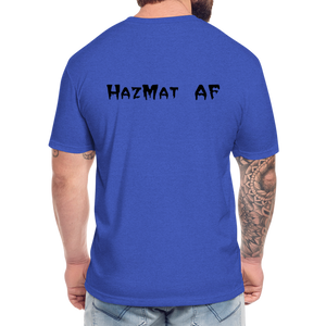 HazMat AF - Fitted Cotton/Poly T-Shirt by Next Level - heather royal
