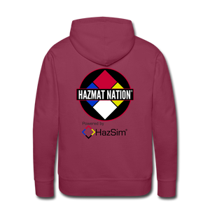 HazMat Nation/HazSim Logo Men’s Premium Hoodie - burgundy
