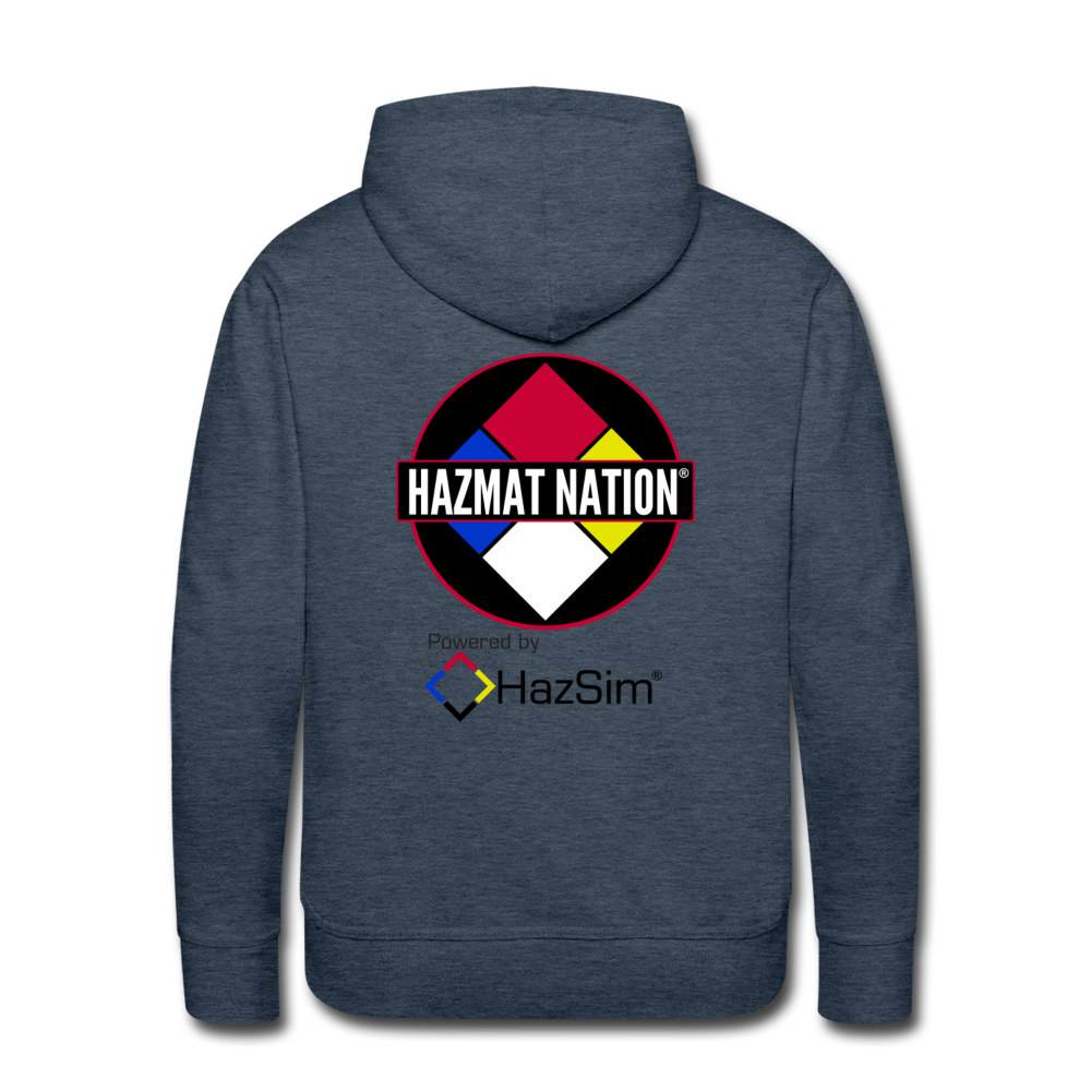 HazMat Nation/HazSim Logo Men’s Premium Hoodie - heather denim