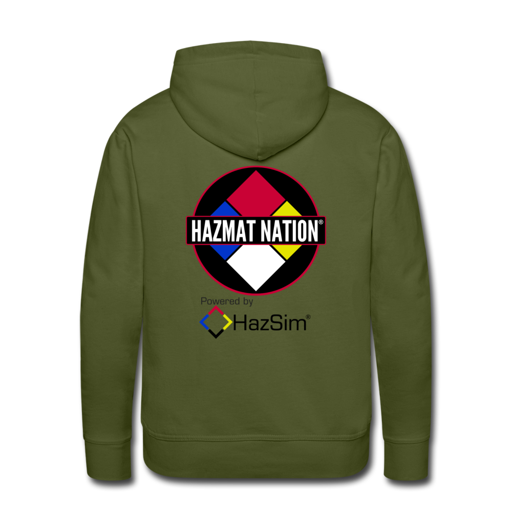 HazMat Nation/HazSim Logo Men’s Premium Hoodie - olive green