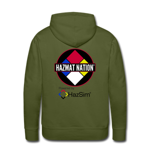 HazMat Nation/HazSim Logo Men’s Premium Hoodie - olive green