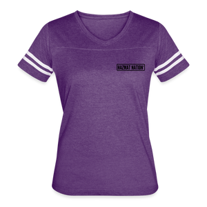 Hazmat Girl Women’s Vintage Sport T-Shirt - vintage purple/white