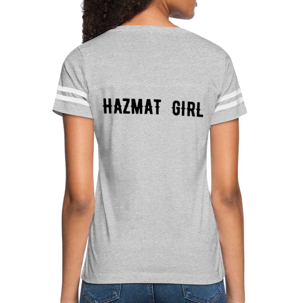 Hazmat Girl Women’s Vintage Sport T-Shirt - heather gray/white