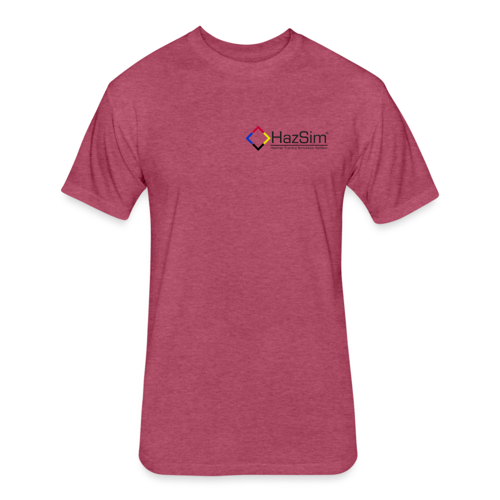 HazSim USA T-Shirt by Next Level - heather burgundy