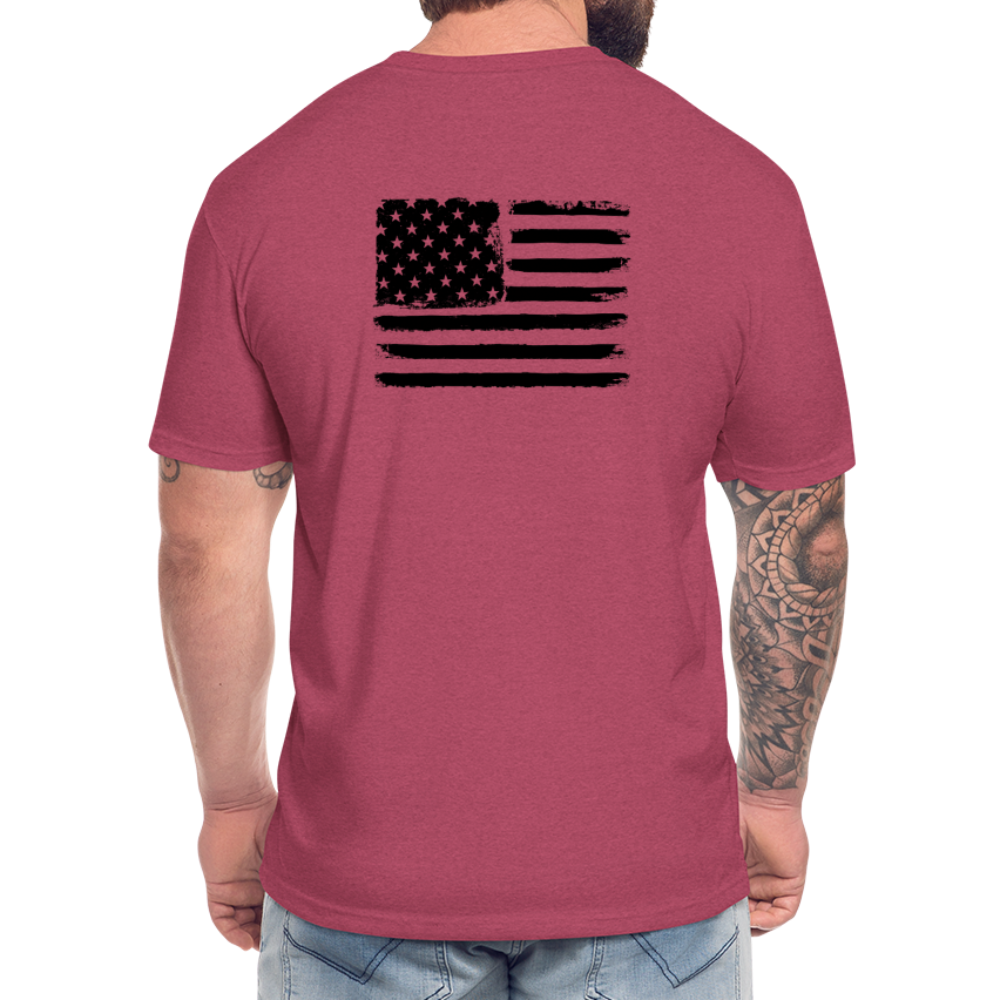 HazSim USA T-Shirt by Next Level - heather burgundy