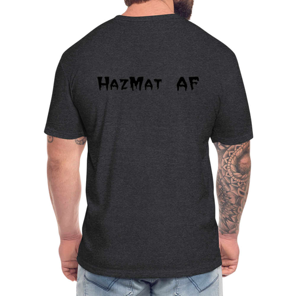 HazMat AF - Fitted Cotton/Poly T-Shirt by Next Level - heather black