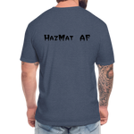 HazMat AF - Fitted Cotton/Poly T-Shirt by Next Level - heather navy