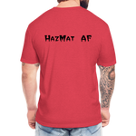 HazMat AF - Fitted Cotton/Poly T-Shirt by Next Level - heather red