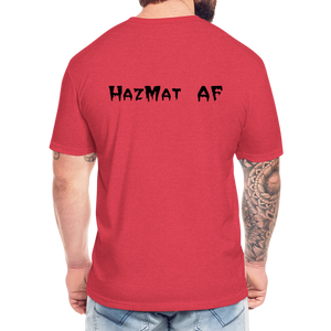HazMat AF - Fitted Cotton/Poly T-Shirt by Next Level - heather red