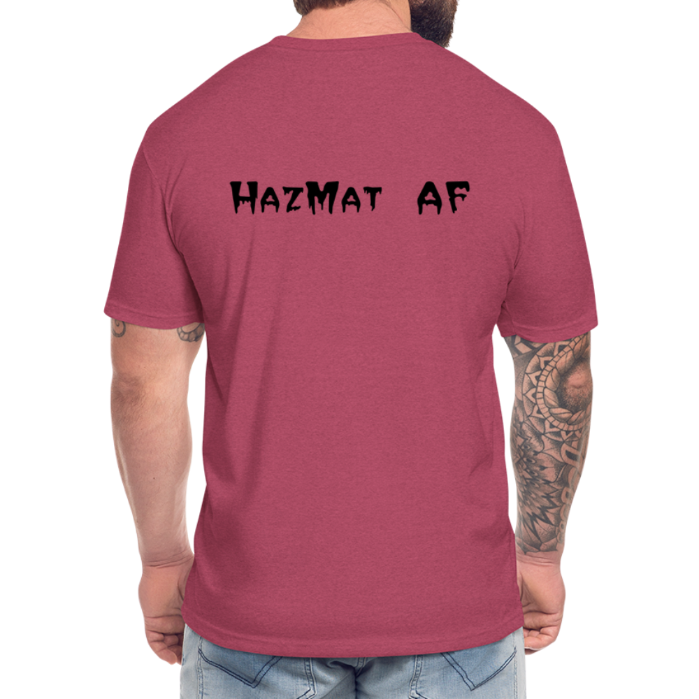 HazMat AF - Fitted Cotton/Poly T-Shirt by Next Level - heather burgundy