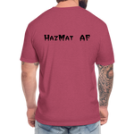 HazMat AF - Fitted Cotton/Poly T-Shirt by Next Level - heather burgundy