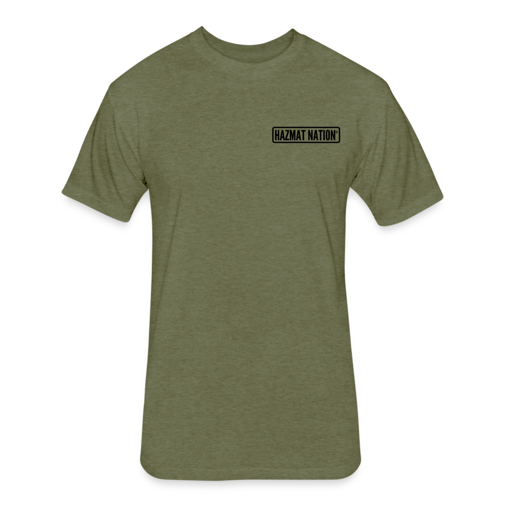 HazMat AF - Fitted Cotton/Poly T-Shirt by Next Level - heather military green