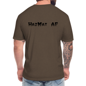 HazMat AF - Fitted Cotton/Poly T-Shirt by Next Level - heather espresso