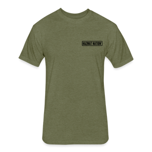 Fitted Cotton/Poly DHMO T-Shirt by Next Level - heather military green